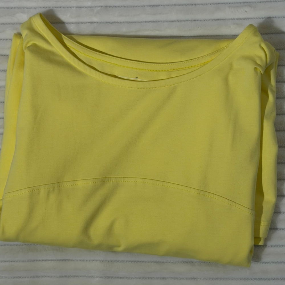 Coolibar Womens Daybreak Swing Top Yellow UPF 50+ Sun Protection Shirt XXL 10225